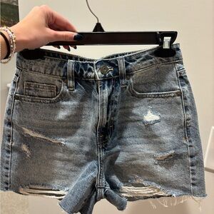 Distressed Denim Women Shorts